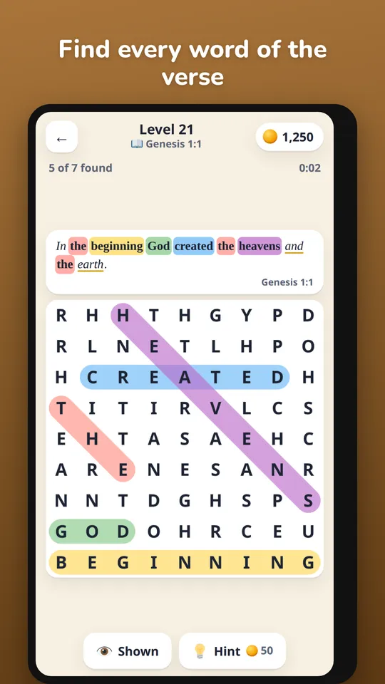 Bible Word Search screenshot 1