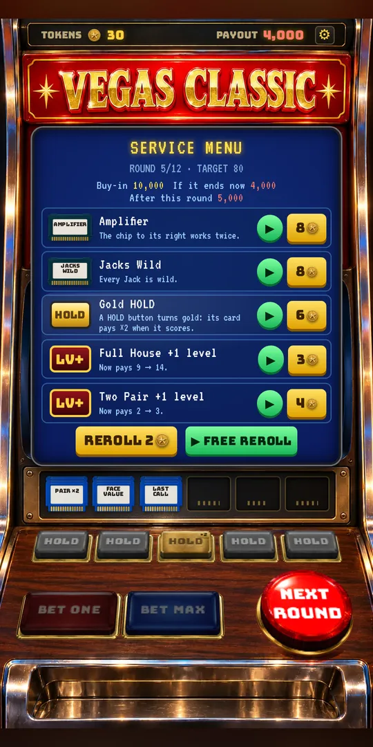 Rogue Video Poker screenshot 2